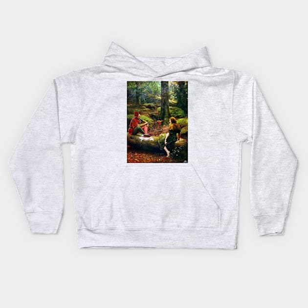 In the Forest of Arden - John Collier Kids Hoodie by forgottenbeauty